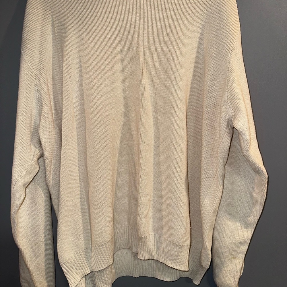 Talbots Men's Cream Knit Pullover - Picture 2 of 3